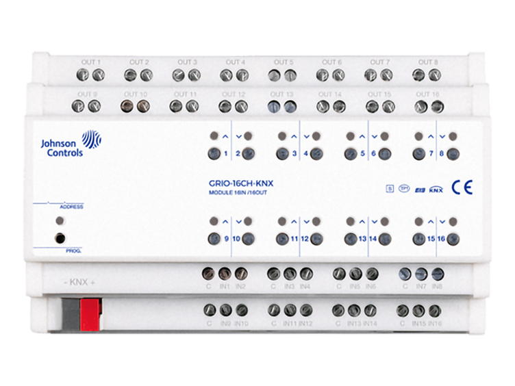 GRIO16CH KNX-scherm bij Johnson Controls