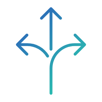 Icon depicting greater flexibility