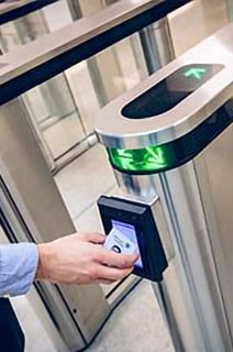 ID Card in access control door